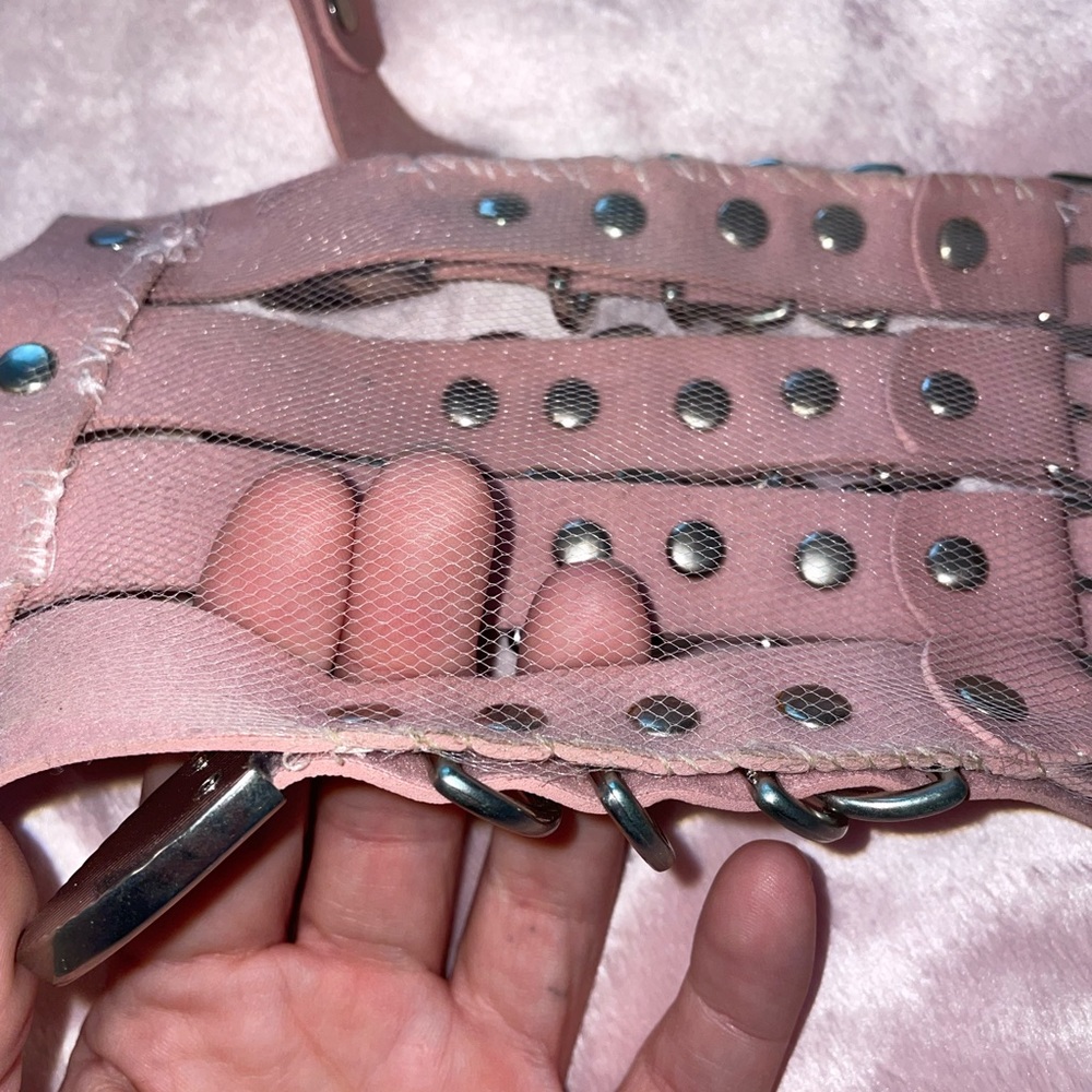 Pink strappy harness set - Picture 3 of 4